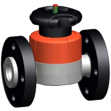 瑞士+GF+手動(dòng)隔膜閥 517型隔膜閥PVC-C PVC-C法蘭式隔膜閥