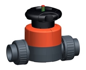 +GF+514型隔膜閥，PVC-U 帶膠粘承插端 日標